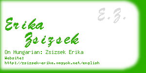 erika zsizsek business card